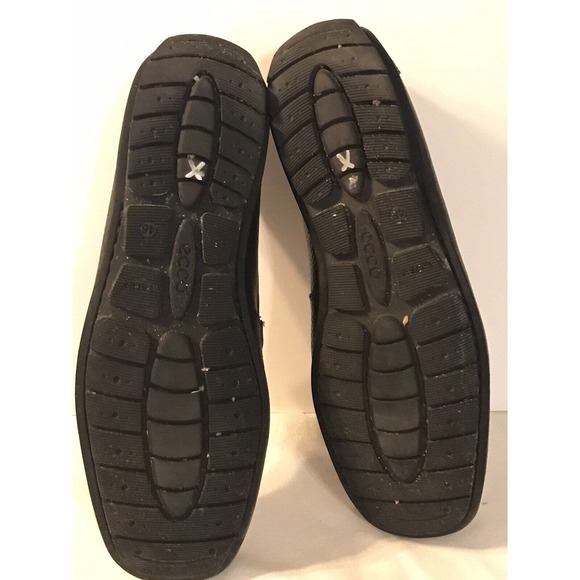 Ecco Black Leather Casual Moc Toe Driving Loafers Shoes Mens Sz 12 - 12.5 - Picture 11 of 11
